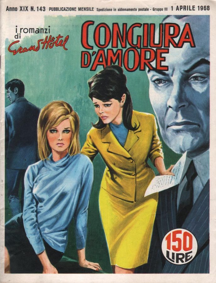 I ROMANZI DI GRAND HOTEL magazine side cover Issue 143 April 1968