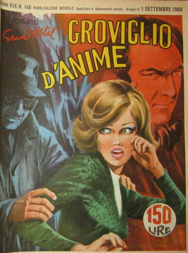 I ROMANZI DI GRAND HOTEL magazine side cover Issue 148 September 1968