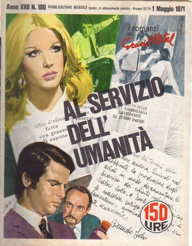 I ROMANZI DI GRAND HOTEL magazine side cover Issue 180 May 1971