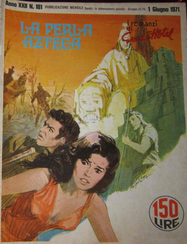 I ROMANZI DI GRAND HOTEL magazine side cover Issue 181 June 1971