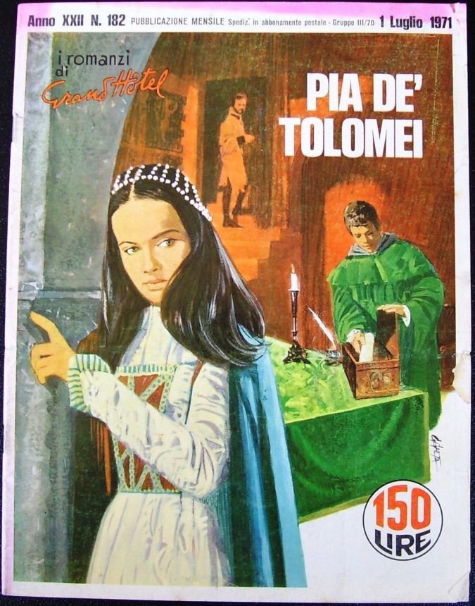 I ROMANZI DI GRAND HOTEL magazine side cover Issue 182 July 1971