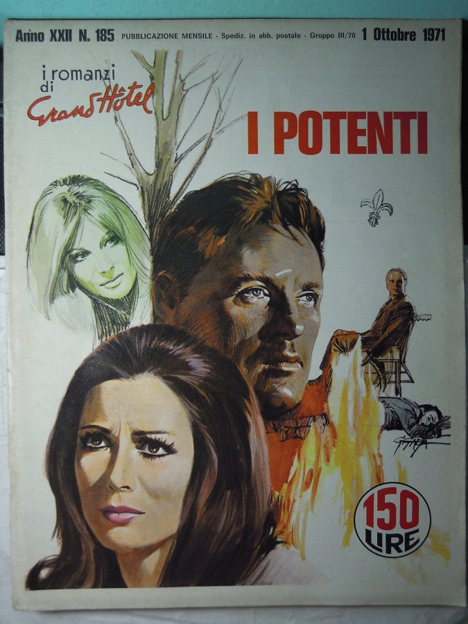 I ROMANZI DI GRAND HOTEL magazine side cover Issue 185 October 1971