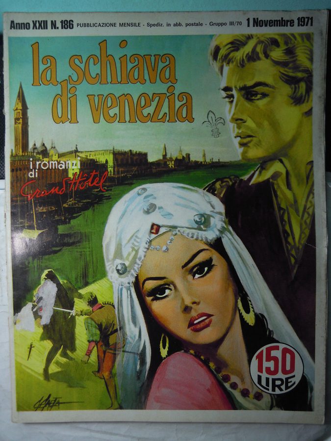 I ROMANZI DI GRAND HOTEL magazine side cover Issue 186 November 1971