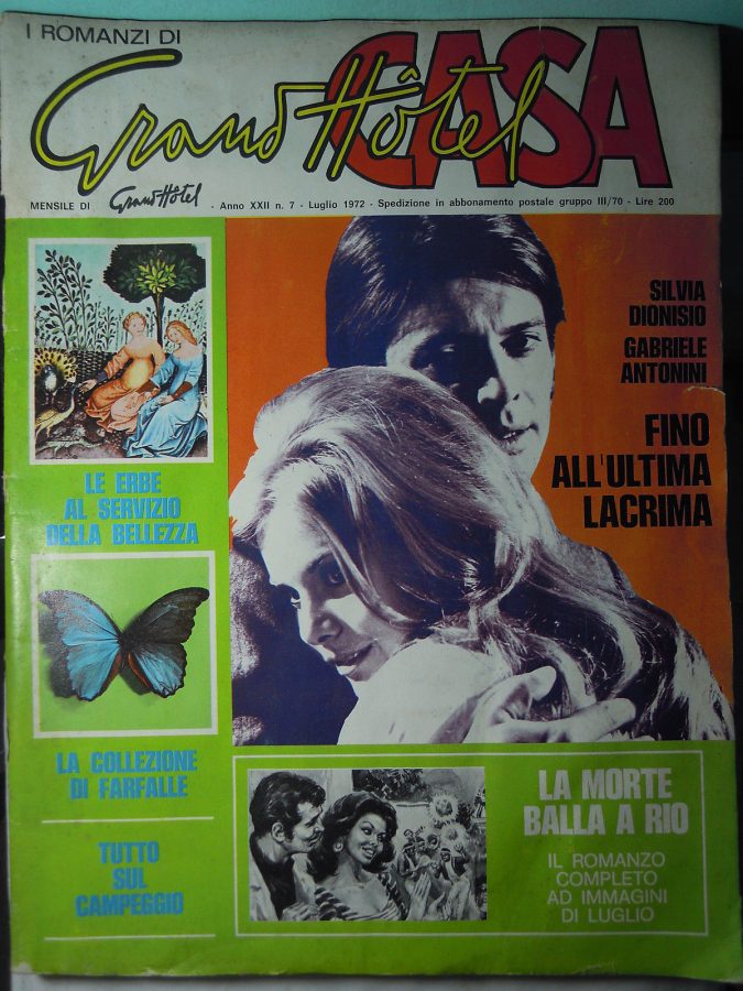 I ROMANZI DI GRAND HOTEL magazine side cover July 1972