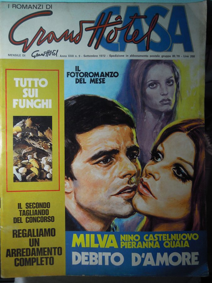 I ROMANZI DI GRAND HOTEL magazine side cover September 1972