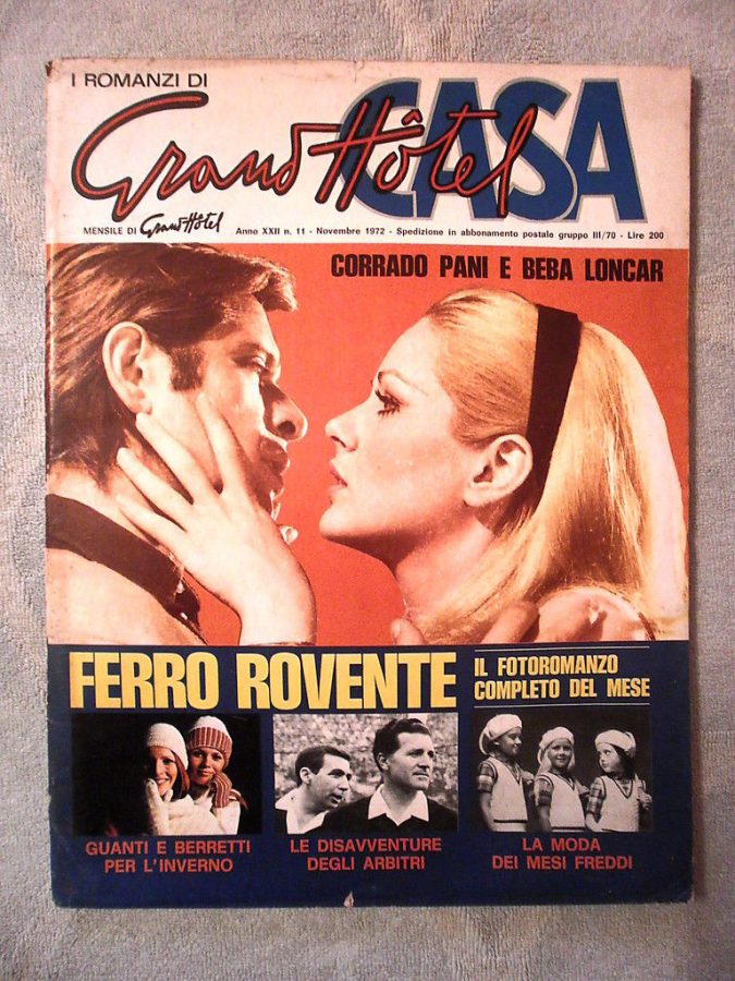 I ROMANZI DI GRAND HOTEL magazine side cover November 1972