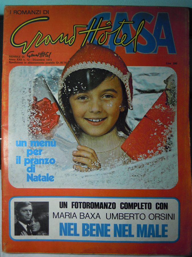 I ROMANZI DI GRAND HOTEL magazine side cover December 1972