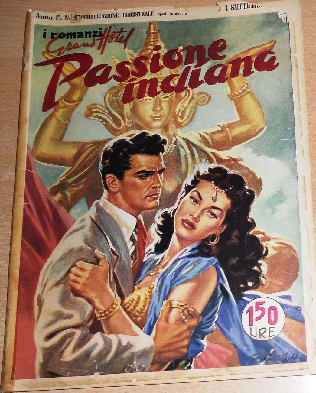 I ROMANZI DI GRAND HOTEL magazine side cover Issue 5 1 September 1950