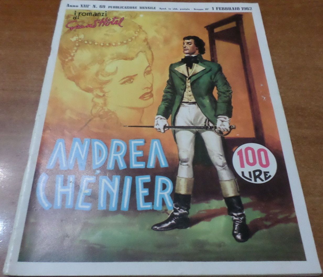 I ROMANZI DI GRAND HOTEL magazine side cover Issue 69 1 February 1962