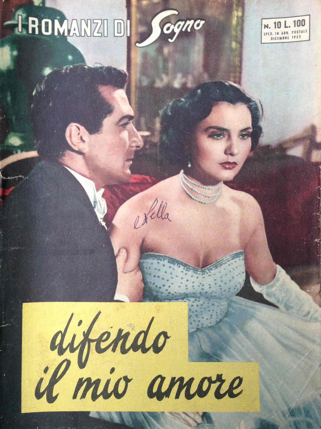 I ROMANZI DI SOGNO magazine side cover Issue 10 December 1953