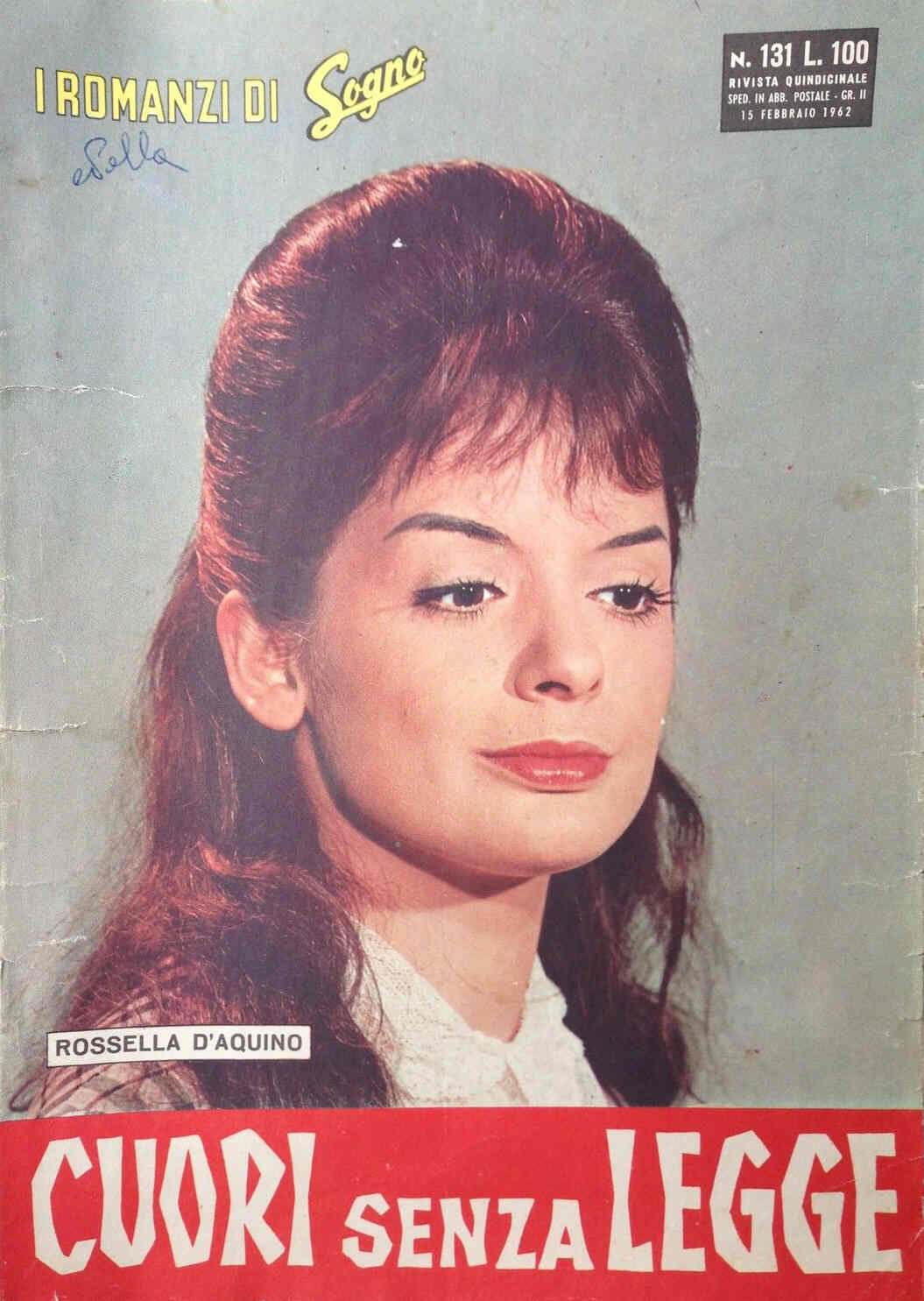 I ROMANZI DI SOGNO magazine side cover Issue 131 15 February 1962