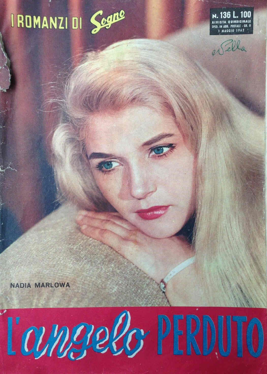 I ROMANZI DI SOGNO magazine side cover Issue 136 1 May 1962