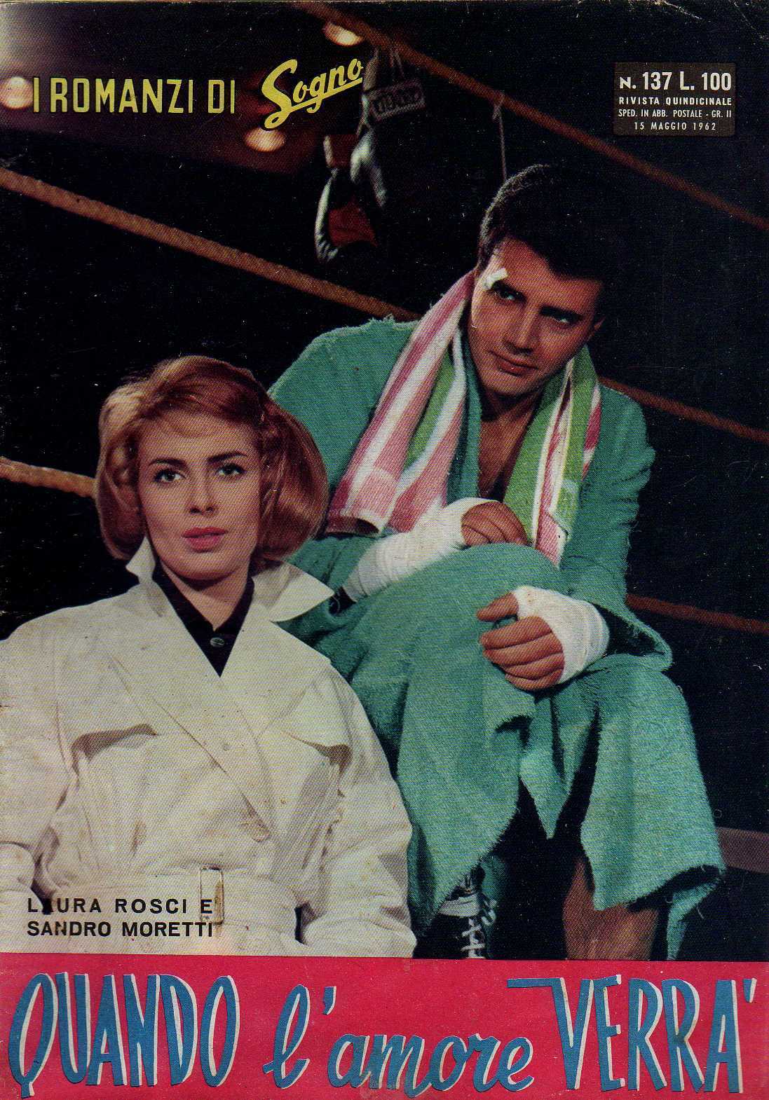 I ROMANZI DI SOGNO magazine side cover Issue 137 15 May 1962