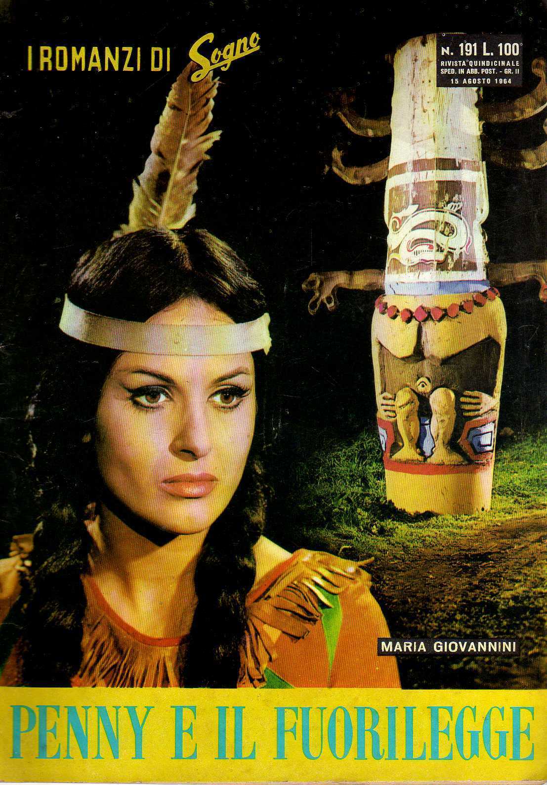 I ROMANZI DI SOGNO magazine side cover Issue 191 15 August 1964