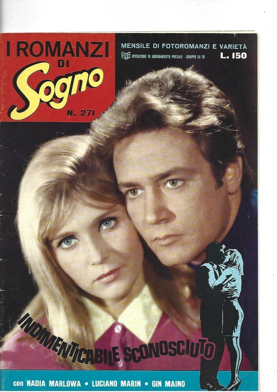 I ROMANZI DI SOGNO magazine side cover Issue 271   1970