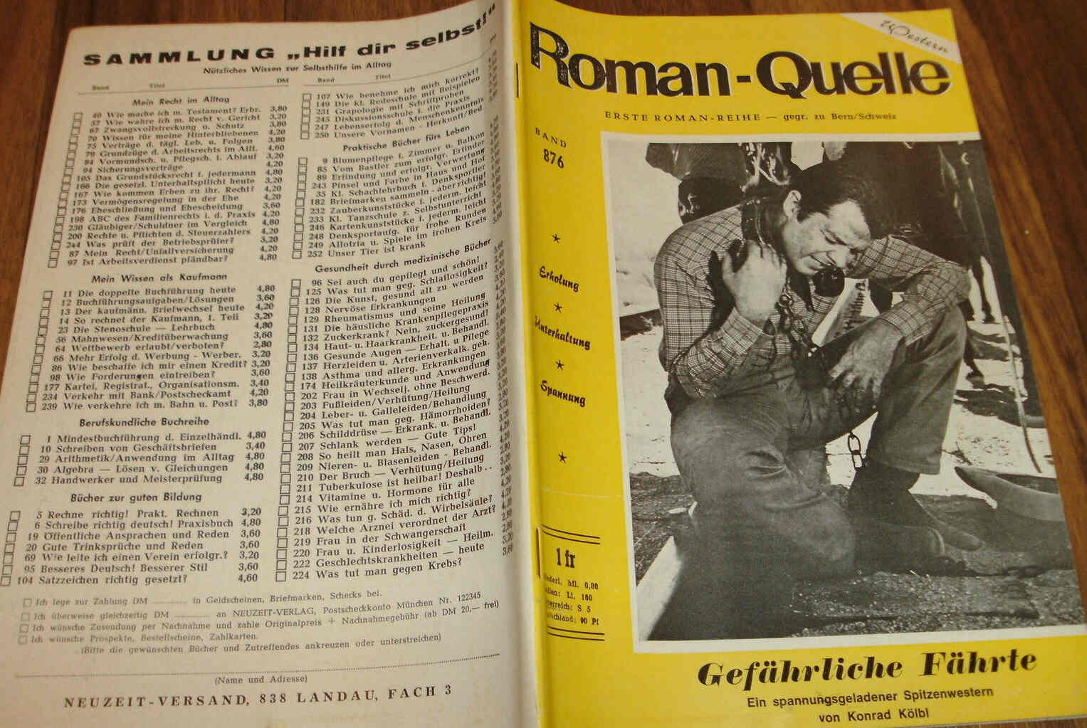 ROMAN-QUELLE magazine side cover Issue 876  