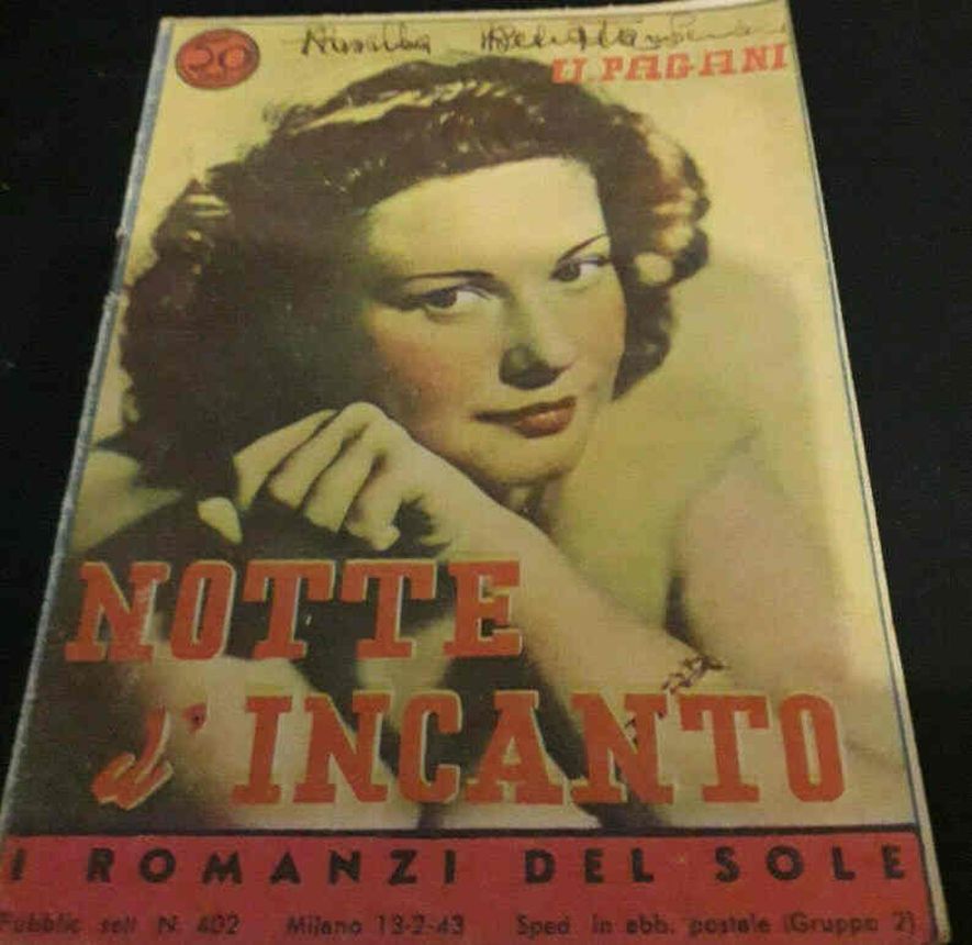 I ROMANZI DEL SOLE magazine side cover Issue 402 13 February 1943