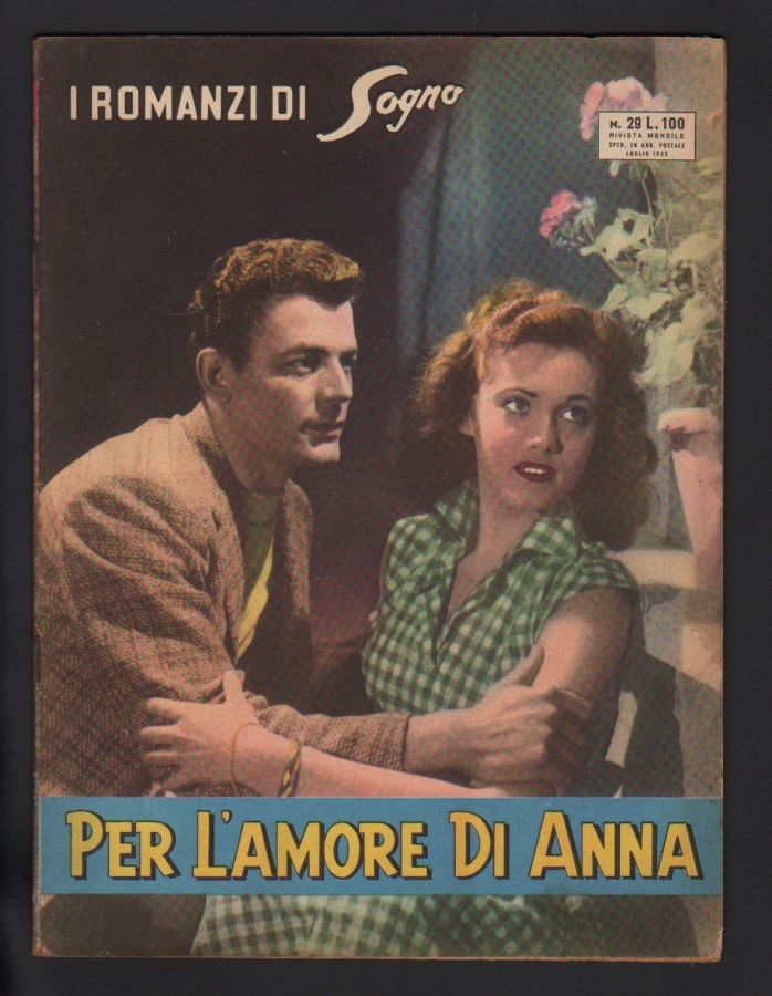 I ROMANZI DI SOGNO magazine side cover Issue 29  July 1955