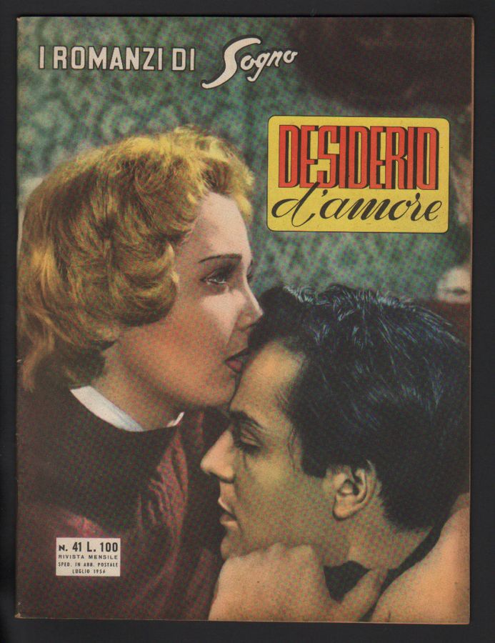 I ROMANZI DI SOGNO magazine side cover Issue 41  July 1956