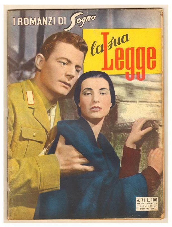 I ROMANZI DI SOGNO magazine side cover Issue 71  December 1958