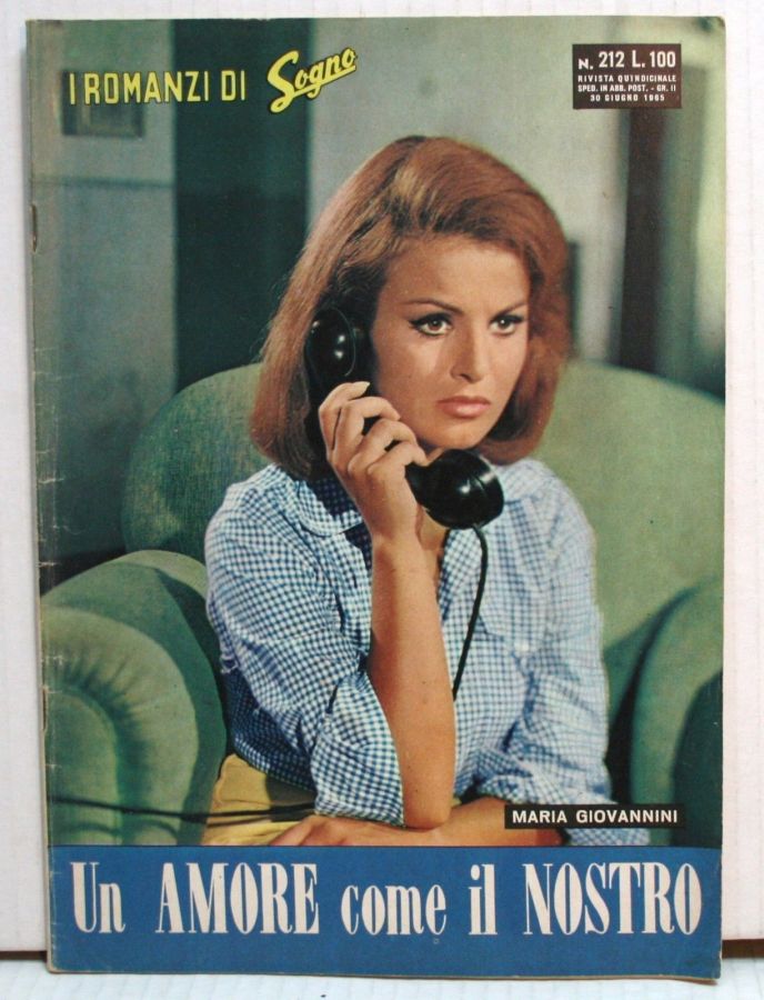 I ROMANZI DI SOGNO magazine side cover Issue 212 30 June 1965