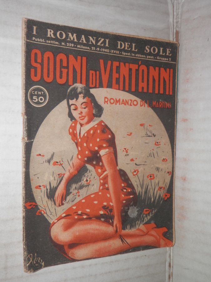 I ROMANZI DEL SOLE magazine side cover Issue 259 21 September 1940