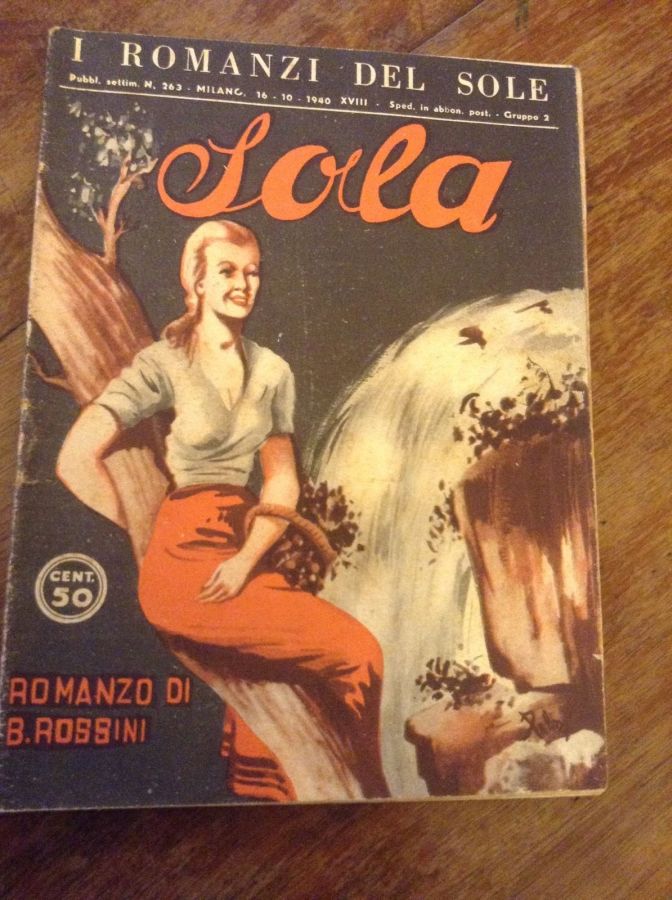 I ROMANZI DEL SOLE magazine side cover Issue 263 16 October 1940