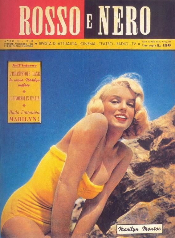 ROSSO E NERO magazine side cover Issue 8 October/November 1954