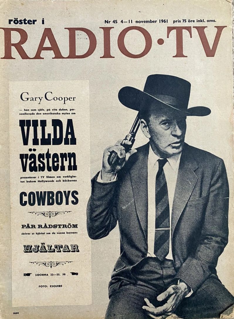 ROSTER I RADIO TV magazine side cover Issue 45 4 November 1961