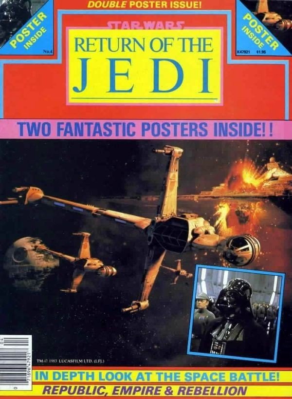 RETURN OF THE JEDI POSTER MAGAZINE magazine side cover Issue 4 August 1983