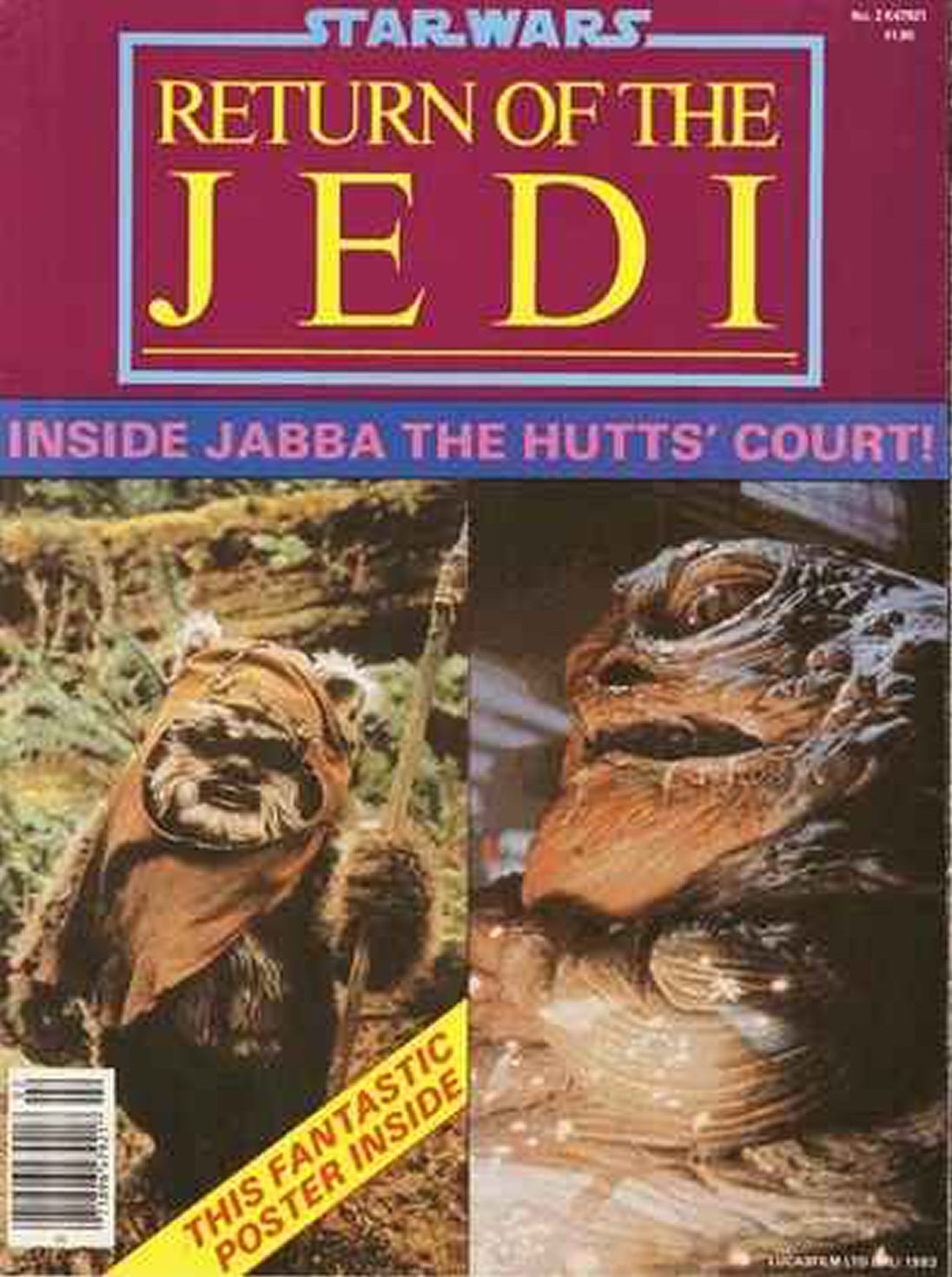 RETURN OF THE JEDI POSTER MAGAZINE magazine side cover Issue 2 June 1983
