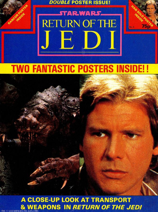 RETURN OF THE JEDI POSTER MAGAZINE magazine side cover Issue 3 July 1983