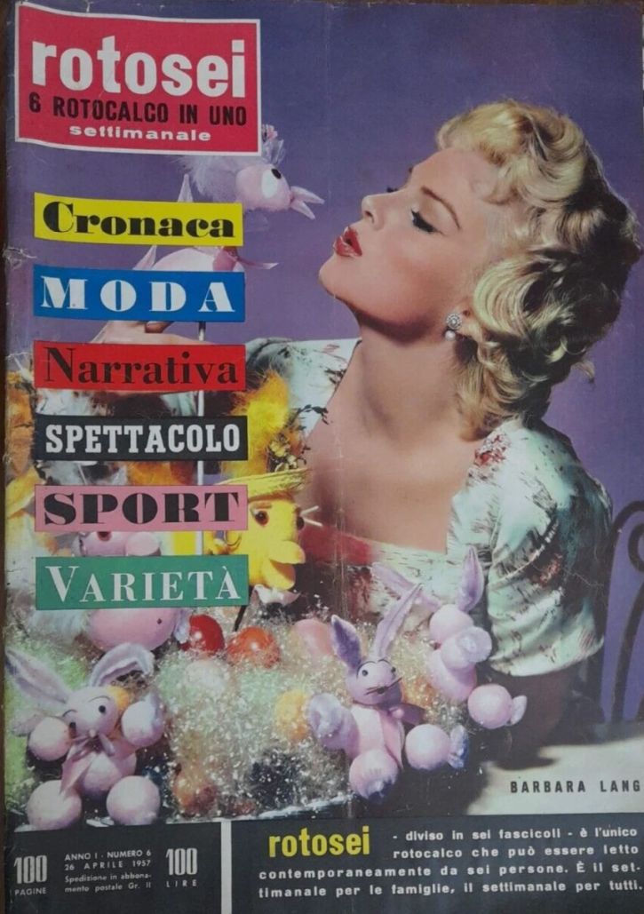 ROTOSEI magazine side cover Issue 6 22 April 1957