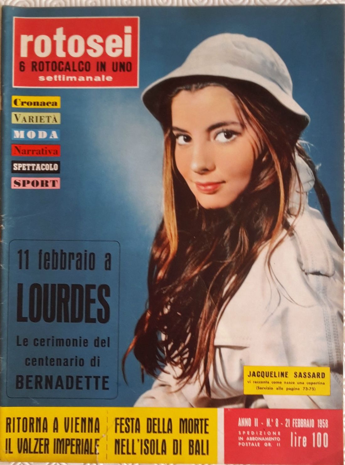 ROTOSEI magazine side cover Issue 8 21 February 1958