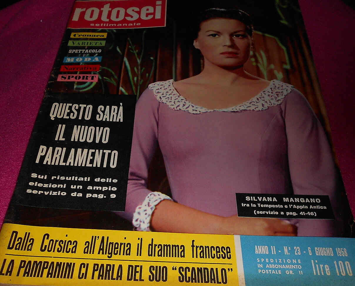 ROTOSEI magazine side cover Issue 23 6 June 1958