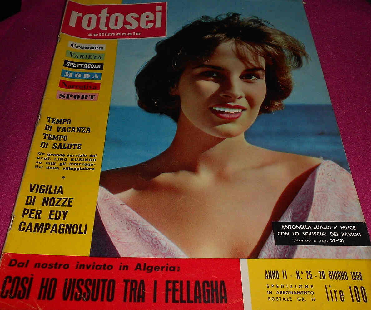 ROTOSEI magazine side cover Issue 25 20 June 1958