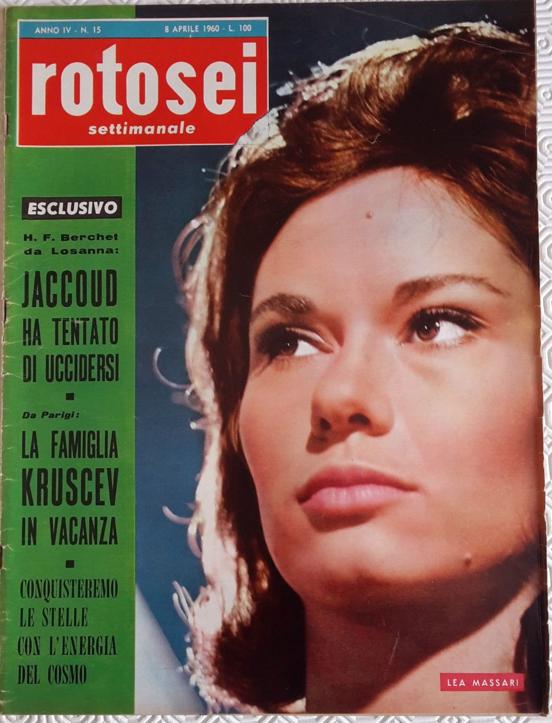 ROTOSEI magazine side cover Issue 15 8 April 1960