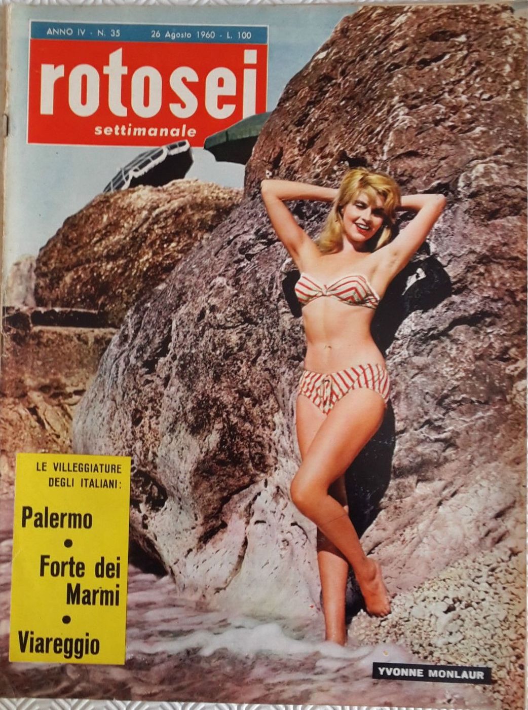 ROTOSEI magazine side cover Issue 35 26 August 1960