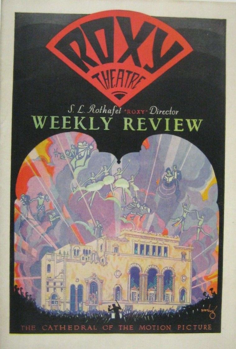 ROXY THEATRE magazine side cover  Vol 1 No  18 9 July 1927