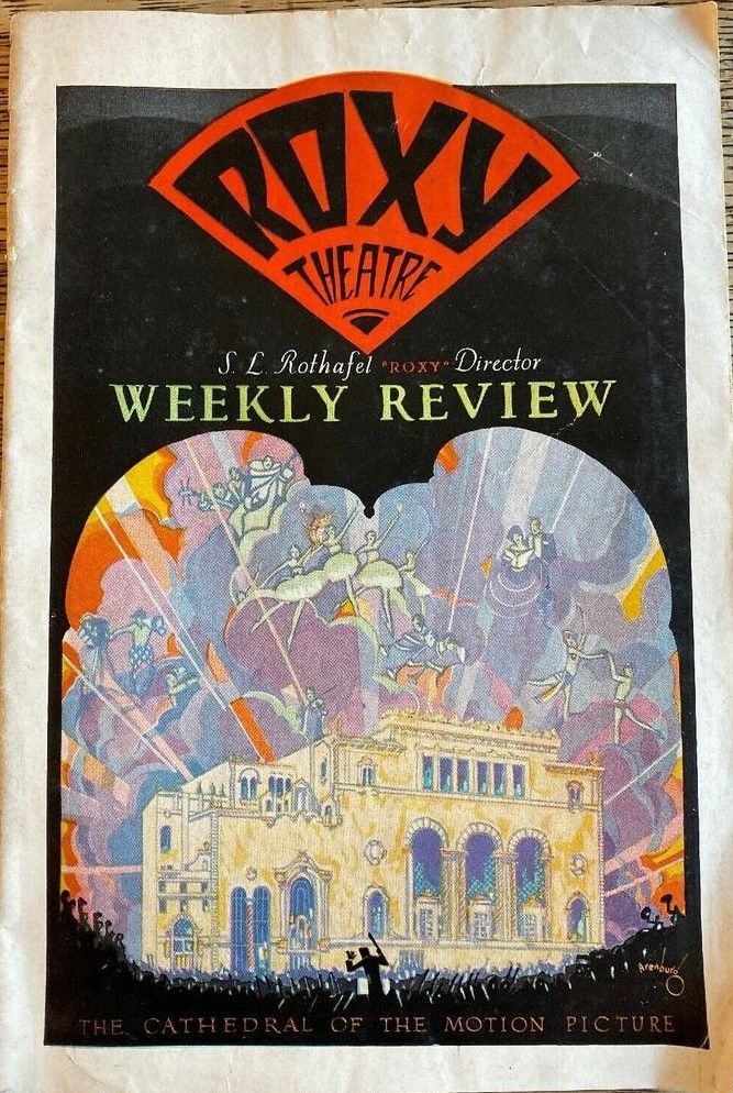 ROXY THEATRE magazine side cover 13 August 1927