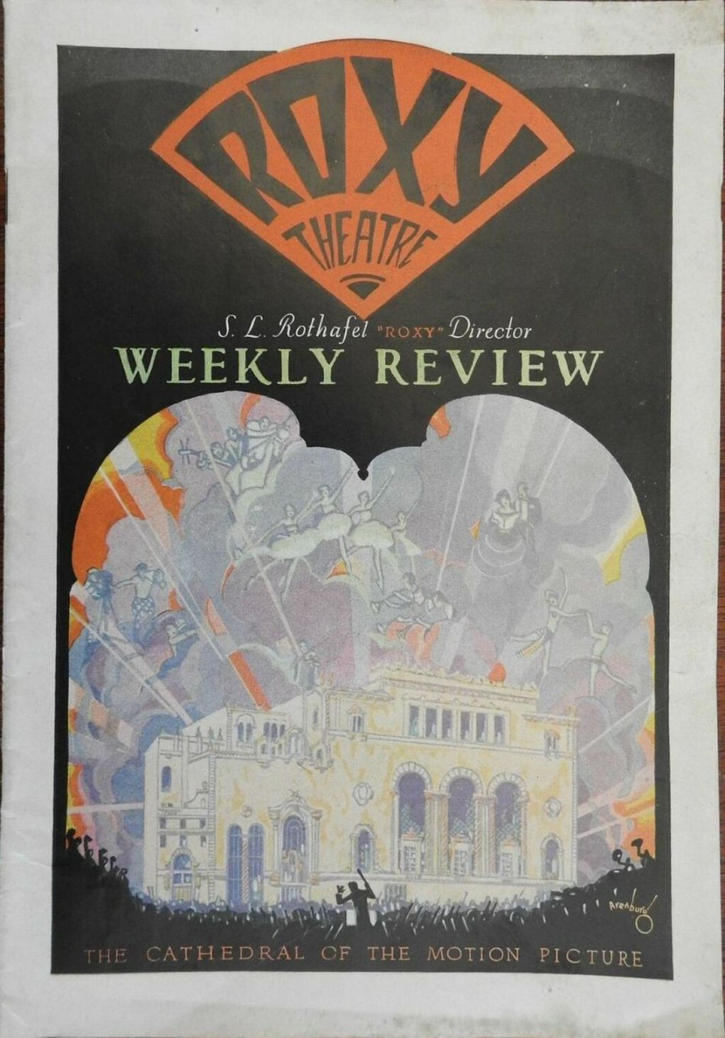 ROXY THEATRE magazine side cover  Vol 1 No  24 20 August 1927