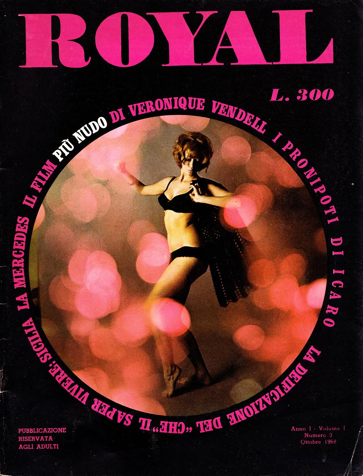 ROYAL magazine side cover Issue 3  October 1968