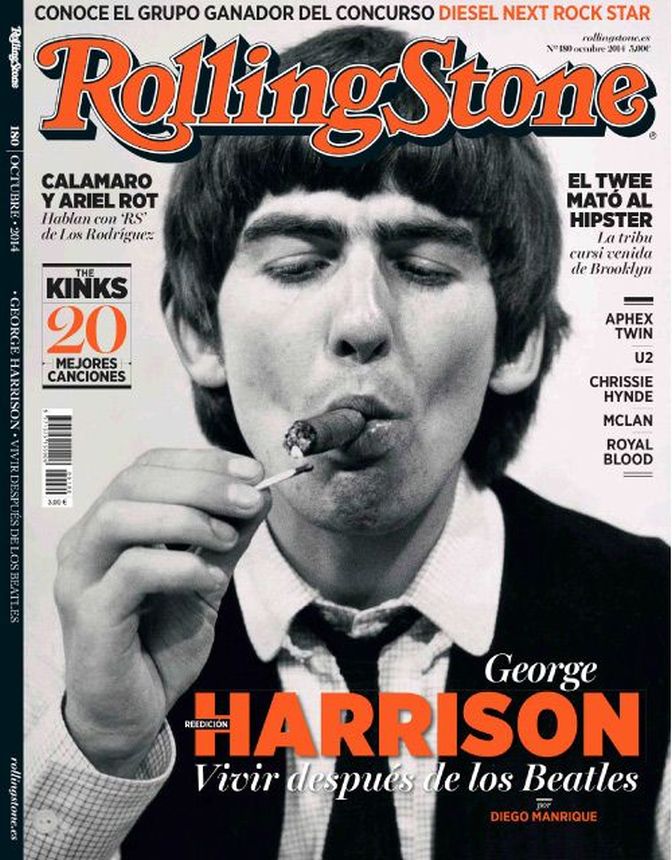ROLLING STONE SPAIN magazine side cover  October 2014