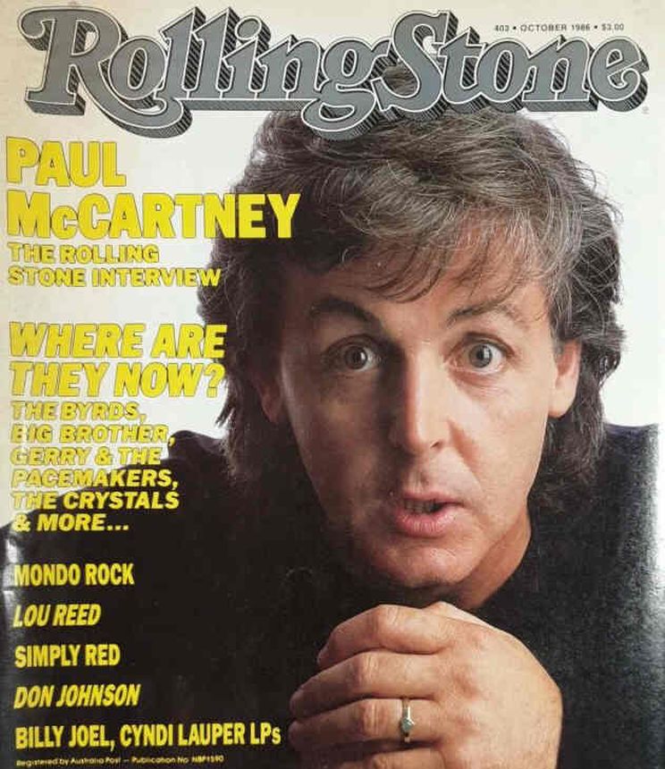 ROLLING STONE (AU) magazine side cover Issue 403  October 1986