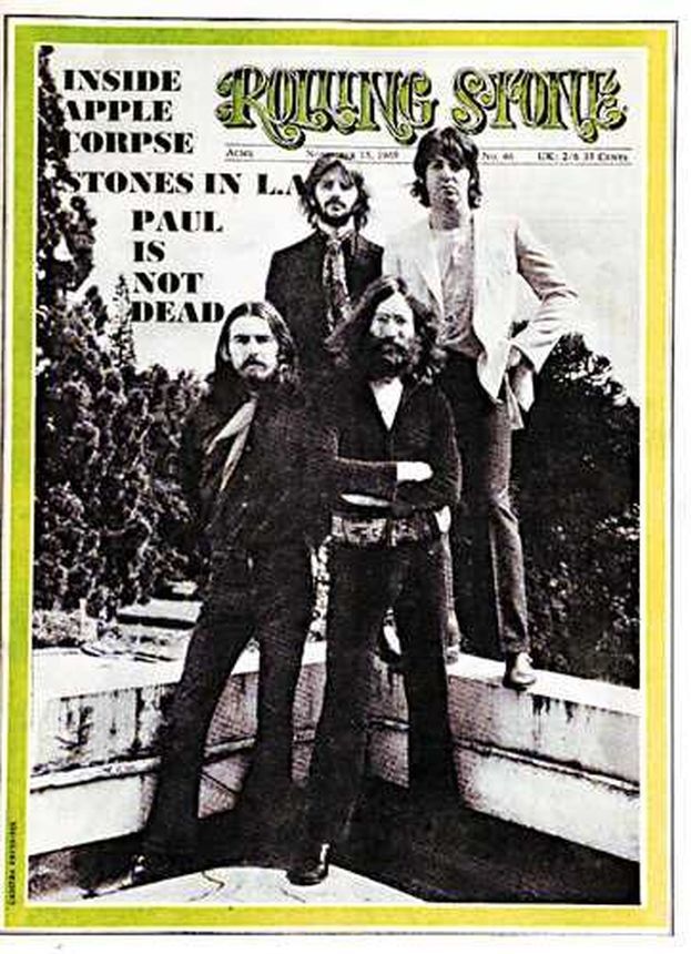 ROLLING STONE magazine side cover 15 November 1969