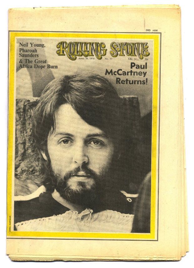 ROLLING STONE magazine side cover Issue 57 30 April 1970