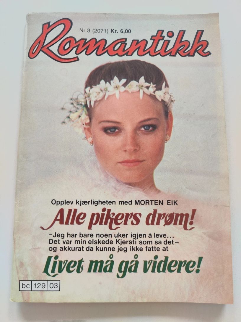 ROMANTIKK magazine side cover Issue 3   1985
