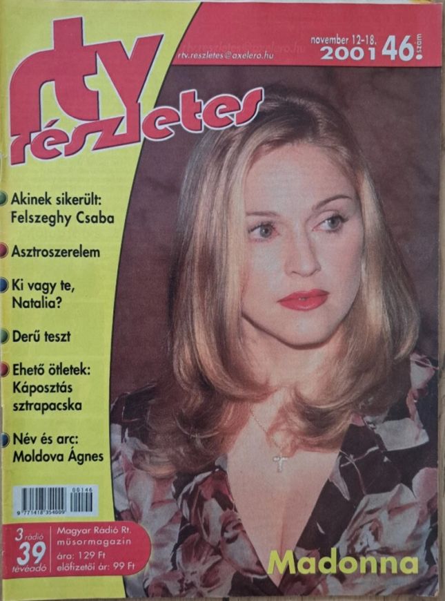 RTV magazine side cover Issue 46 12 November 2001