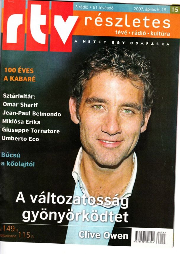 RTV magazine side cover 9 April 2007
