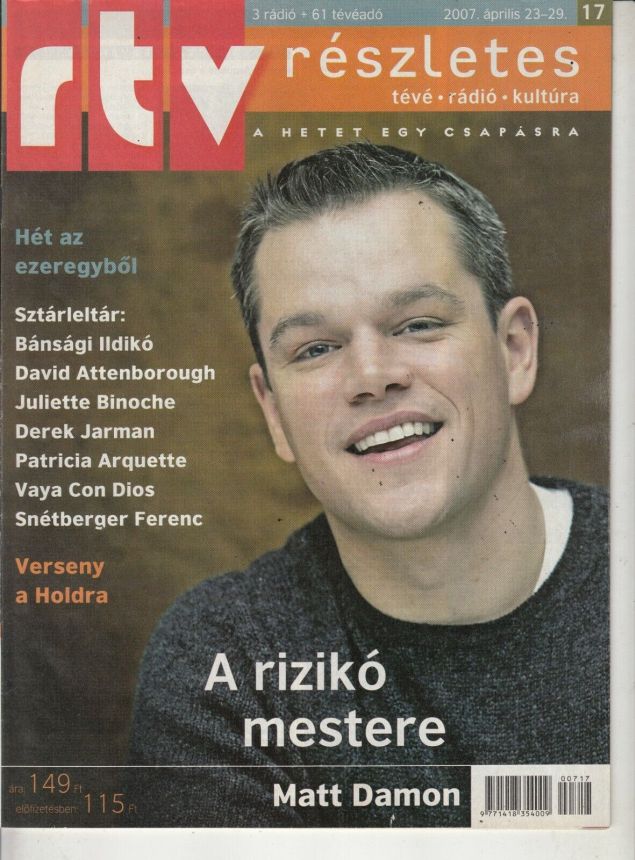 RTV magazine side cover 23 April 2007